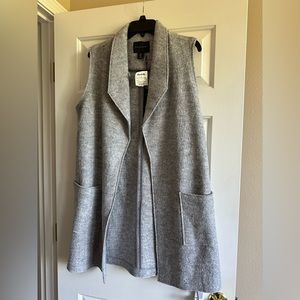NWT Tahari long wool vest